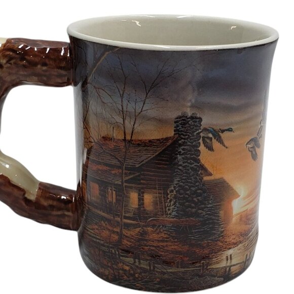 Terry Redlin Wild Wings Rustic Cabin Scene Mug - Picture 2 of 10